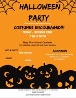 Annual Town Halloween Party flyer