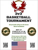 3v3 ARHS Basketball Tournament flyer