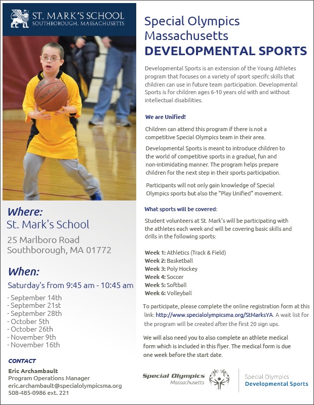 Special Olympics Developmental/Unified Sports program for 610 yr olds