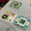 Mosaic trivets from Southborough Library 2019 event on Facebook