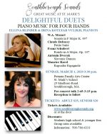 Poster for Southborough Sounds piano duet concert