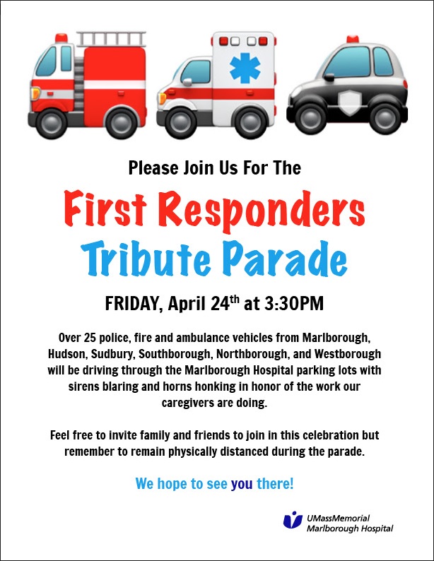 First Responders holding Tribute Parade to thank hospital workers this ...