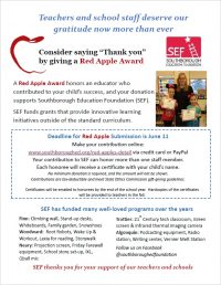 SEF Red Apple Year End 2020 flyer