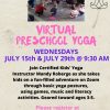 Virtual Preschool Yoga flyer