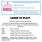 NSGL clinic flyer