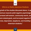 Effect on Native American students