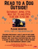 Read to a Dog Outside flyer