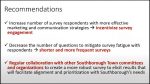 MTC survey - recommendations for future surveys