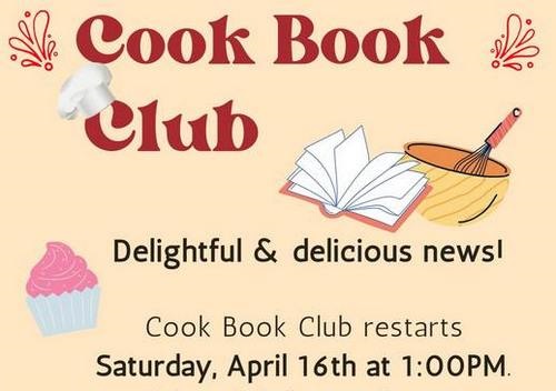 Post image for Cookbook Club returning on Saturday afternoons