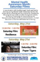 Mental Health Awareness Saturday Movies Flyer