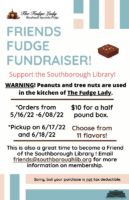 Friends of the Library Fudge Fundraiser flyer spring 2022