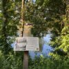 Historical details about 84 Main St on markers along Sudbury Reservoir Trail - by Beth Melo