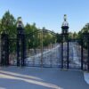 public view from Main St of 84 Main St Front gates - by Beth Melo