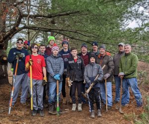 Aqueduct Connector Trail project volunteers (cropped from contributed photo)