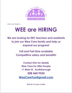 Wee Care flyer