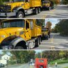 DPW's big trucks on parade (from DPW Facebook page)