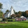 Parade marchers gather at St. Anne's church (from State Senator Jamie Eldridge's Facebook page)