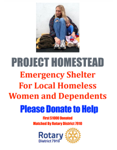 Rotary flyer for Project Homestead