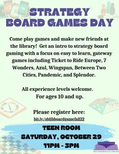 Strategy Board Games Day flyer