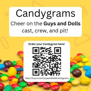 Candygram flyer for Guys & Dolls