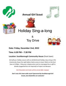 Girl Scout Holiday Sing-a-long flyer