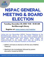 NSPAC General Meeting Dec 2022 flyer