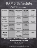 RAP 3 Schedule