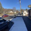 street parking and parking lot entrance at Mauro's Cafe