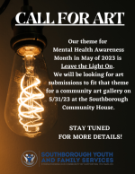 Call for Art for Mental Health Awareness month
