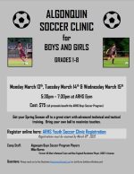 ARHS Soccer Clinic flyer