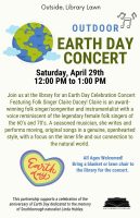 Earth Day Concert flyer
