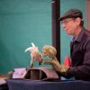 Tom Knight puppeteer at Sandy Creek School district in April (from Facebook post)