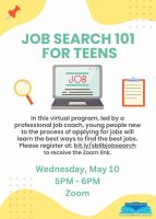 Job search 101 for teens flyer