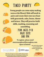 Taco Party flyer