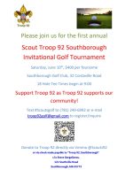 Troop 92 Golf Tournament flyer