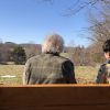 Checking out the view from the Upper Meadow bench (from Facebook)