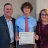 Patrick Hanlon (and parents) - winner of the 2023 Rotary Club of Southborough Annie Laurie Satterfield (photo from Facebook)