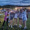 Track and Field states 4x400 champions (L-R Sarojini Nath, Hadley Anglim, Tanvi Mehta, and Aleena Garge) with teammate Sabrina Devine