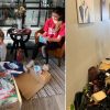 Volunteers preparing small items and donated handbags for Mothers Day gifts to Homeless women (from Facebook)