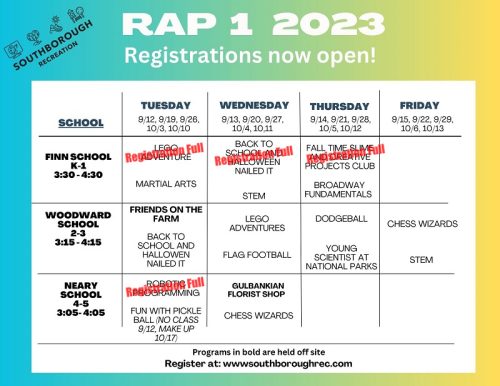 Fall RAP: After school programs for K-8 - My Southborough