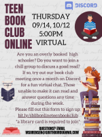 Teen Book Club flyer