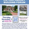 Library Building Virtual Forum Flyer