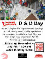 Dungeons and Dragons flyer