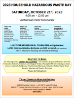 Household hazardous waste day flyer