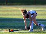 The infill knocked up by field hockey sticks is engineered wood chips, not acrylic coated sand - image cropped from photo by Owen Jones Photography