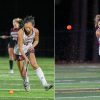 Field Hockey players Meredith Wu and Lindsey Brown were credited with ARHS' two goals in D1 round of 32 (photos cropped from pics by owen jones photography)
