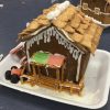 Gingerbread houses from workshops in prior years (photos edited from Facebook posts)