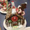 Gingerbread houses from workshops in prior years (photos edited from Facebook posts)