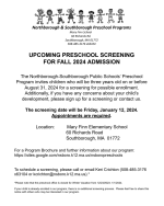 NSBORO Pre-K Screening