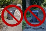 Trash bins shouldn't block sidewalks - photos contributed previously by Tim Litt